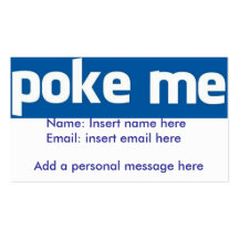 Poussez-moi carte de Facebook Cartes De Visite Professionnelles