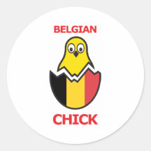 Poussin belge adhésifs ronds