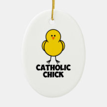 Poussin catholique ornement de noël