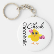 Poussin d'accro du chocolat porte-clé