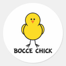 Poussin de Bocce Autocollants Ronds