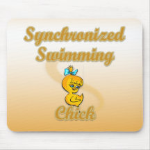 Poussin de natation synchronisée tapis de souris