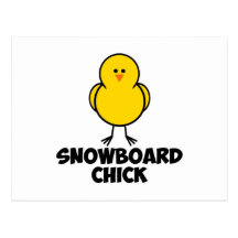 Poussin de surf des neiges cartes postales