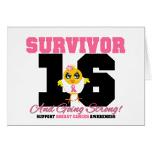 Poussin de survivant de cancer du sein 16 ans carte