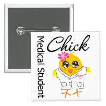Poussin d'étudiant en médecine pin's