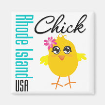 Poussin d'Île de Rhode Etats-Unis Magnets