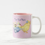 Poussin et chariot tasses