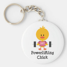 Poussin Keychain de Powerlifting Porte-clé