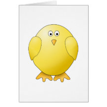 Poussin mignon. Petit oiseau jaune Carte De Vœux