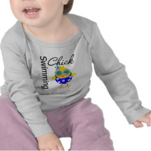 Poussin sportif mignon de natation t-shirts
