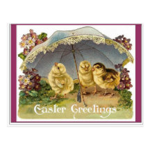 Poussins de Pâques Cartes Postales