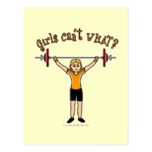 Poussoir de poids (blond) carte postale