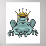 pouty prince frog poster