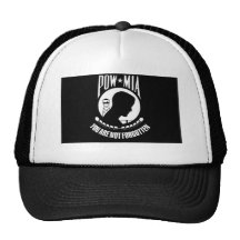 POW-MIA Black/White Hat