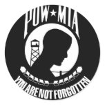POW-MIA Flag Stickers
