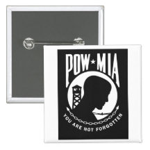 POW MIA Pin Back Button