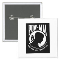 POW MIA Pin Back Button