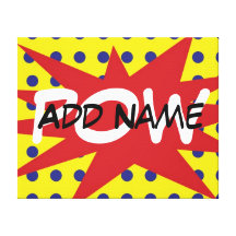 POW Personalized Comic Wall Art Gallery Wrapped Canvas