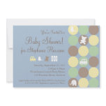 Powder Blue Dots Boy Baby Shower Invitation