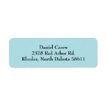 Powder Blue Simple Plain Return Address Labels