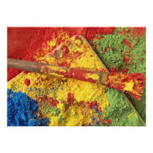 Powder paint and brush personalized invite