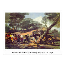Powder Production In Sierra By Francisco De Goya Post Cards
