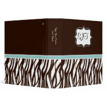Powderblue Zebra Binder