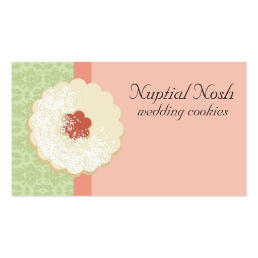 Powdered sugar jam cookie baking business cards