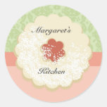 Powdered sugar jam cookie baking gift tag sticker