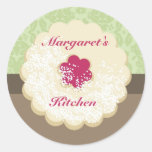 Powdered sugar jam cookie baking gift tag sticker