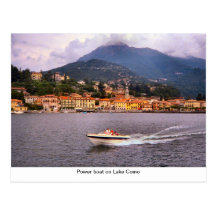 Power boat on Lake Como Post Cards