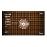 Power button business card template