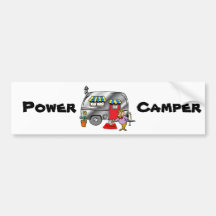 Power Camper Bumper Stickers