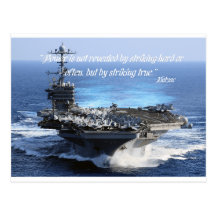 Power is not revealed by striking hard or often post cards