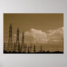 Power-line Cloud Cover Print