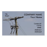 power line pole business card template