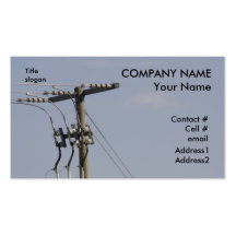 power line pole business card template