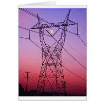 Power line single greeting card