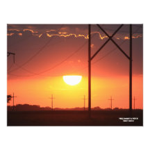 Power Line Sunset Photo