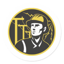 Power Lineman Electrician Electric Worker Stickers