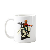 Power Lineman Electrician Worker Coffee Mugs
