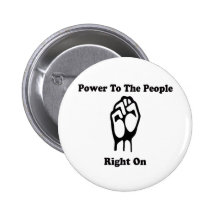 Power To The People Pinback Buttons