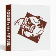 Power to the Pit Bull 3 Ring Binder