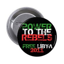 POWER TO THE REBELS FRE LIBYA BUTTONS