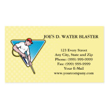 Power Washing Pressure Water Blaster Worker Business Cards