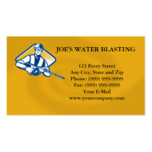 Power Washing Pressure Water Blaster Worker Business Card Templates