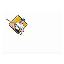 Power Washing Pressure Water Blaster Worker Business Card Template
