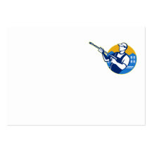 Power Washing Pressure Water Blaster Worker Business Card