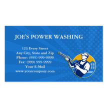 Power Washing Pressure Water Blaster Worker Business Cards
