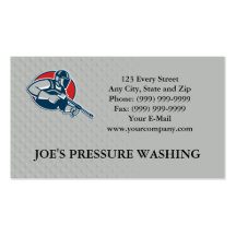 Power Washing Pressure Water Blaster Worker Business Card Templates